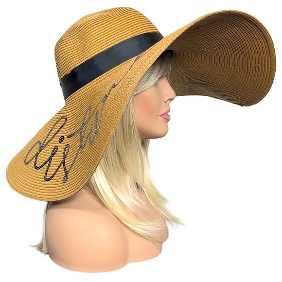 Extra Large Brim Beach Sun Hat "Do Not Disturb" - Picture 10 of 11